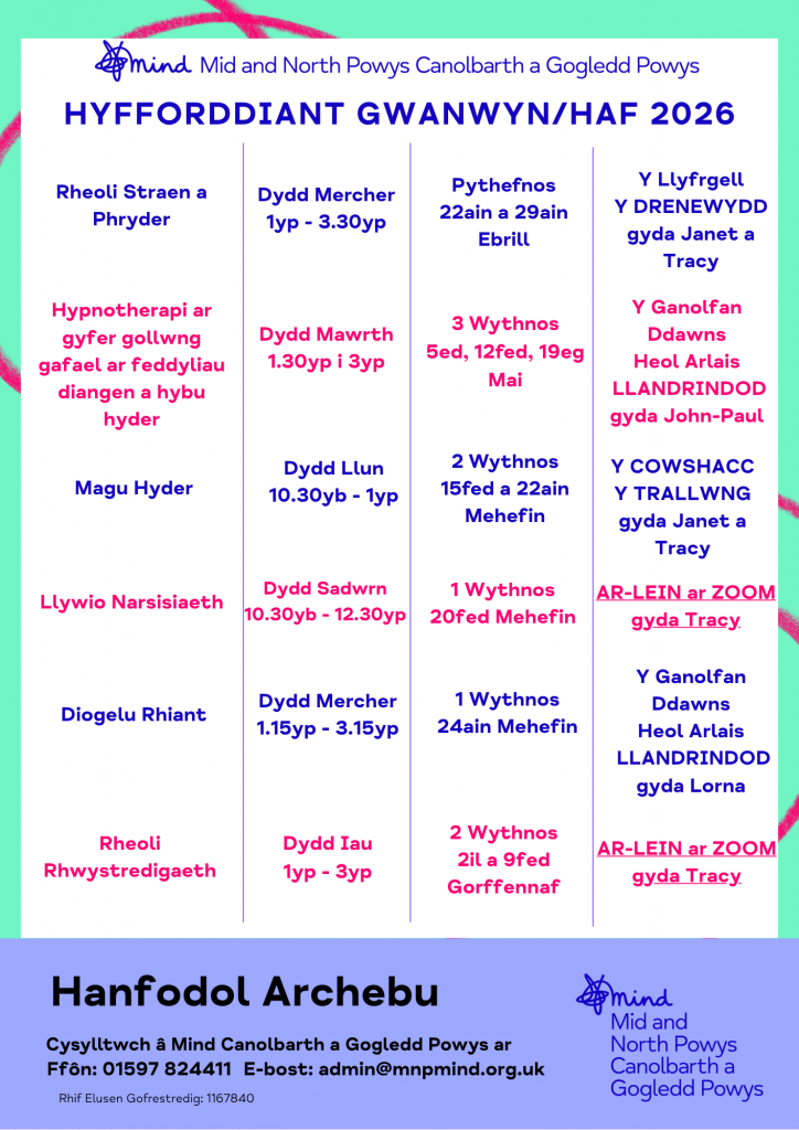 Hyffordiant Y Gwanwyn/Haf 2026