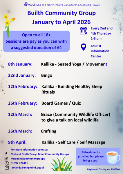 2026 - Builth Community Group - Spring Programme