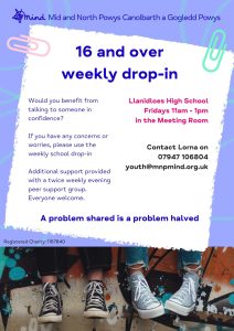 School Weekly Drop-in Poster Llanidloes
